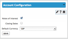 Account configuration