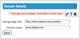 Add your domain details