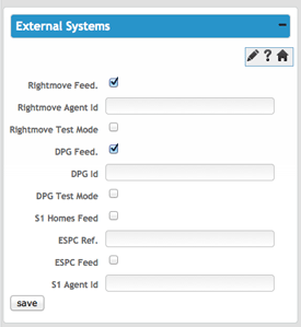 External systems setup